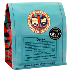Bean Brothers Derek Coffee Beans 250g: cocoa, biscotti and apricot