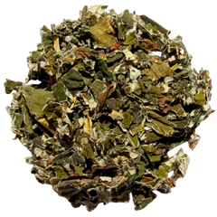 Raspberry Leaf Tea, loose leaf: leafy, mild and earthy