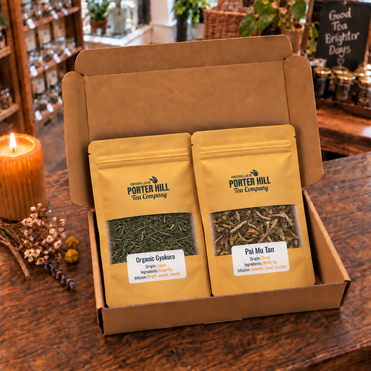 Tea Lover’s Speciality Tea Bundle – Organic Gyokuro and Pai Mu Tan