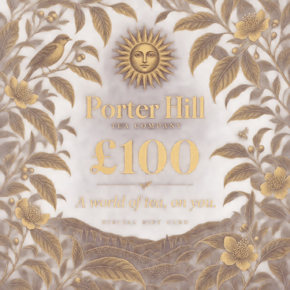 Porter Hill £100 digital gift card — botanical artwork
