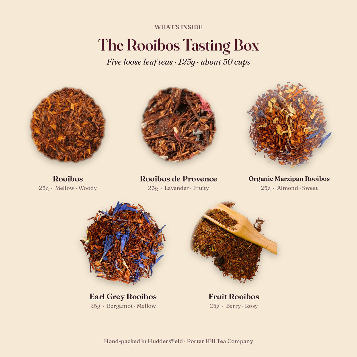 What's inside the Rooibos Tasting Box, with tasting notes