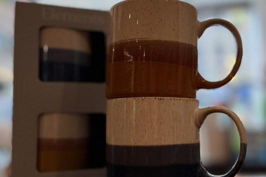 Mugs and teaware on the shelves at Porter Hill