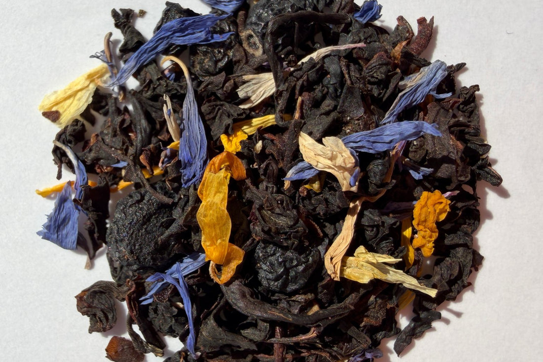 Loose leaf Earl Grey with cornflower petals