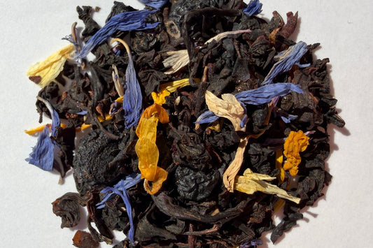 Loose leaf Earl Grey with cornflower petals