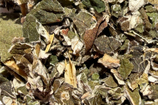 Dried herbal tea leaves