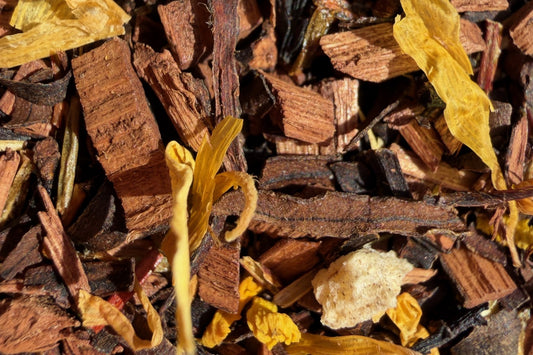 A loose chai blend with cinnamon bark