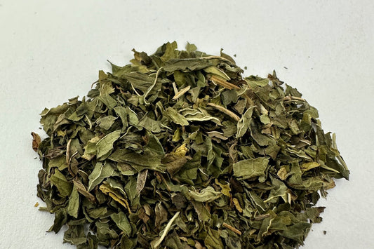 Dried herbal tea leaves