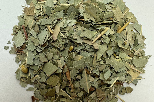 Dried herbal tea leaves