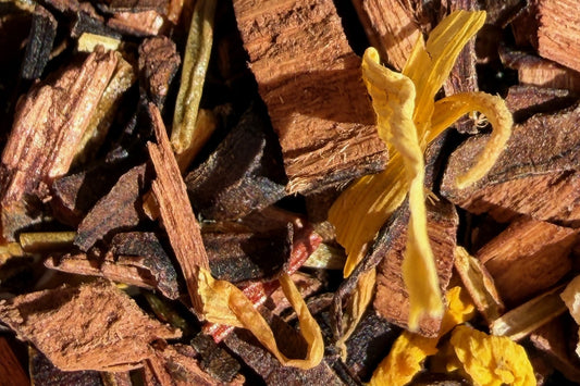 A loose chai blend with cinnamon bark