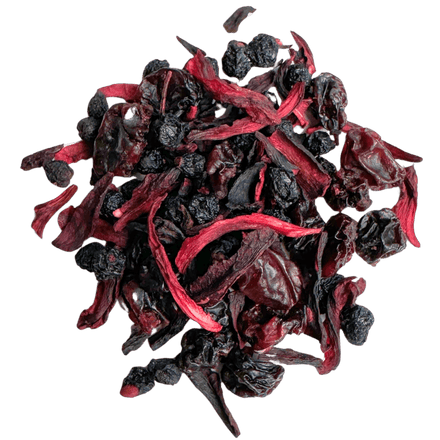 Bramble herbal tea, loose leaf: blackcurrant, hibiscus and brambly