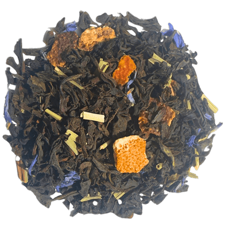 Zesty Earl Grey black tea, loose leaf: orange, lemongrass and bright