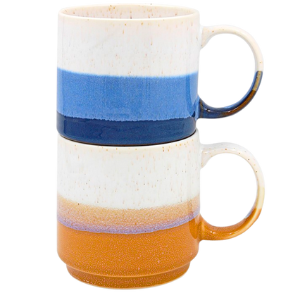 Elements Stackable Ceramic Glaze 2 Mug Set