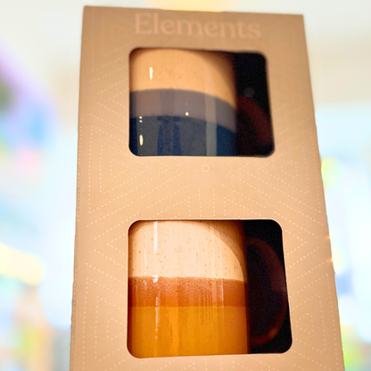 Elements Stackable Ceramic Glaze 2 Mug Set