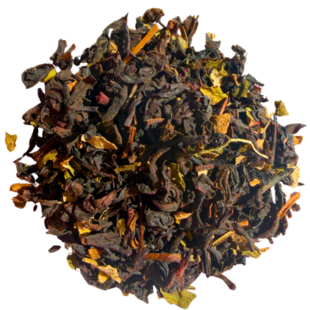 Mint Choc Chip black tea, loose leaf: minty, chocolatey and cheeky