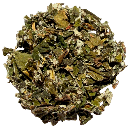 Raspberry Leaf Tea, loose leaf: leafy, mild and earthy