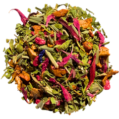Raspberry Lemon Verbena herbal tea, loose leaf: raspberry, lemony and bright