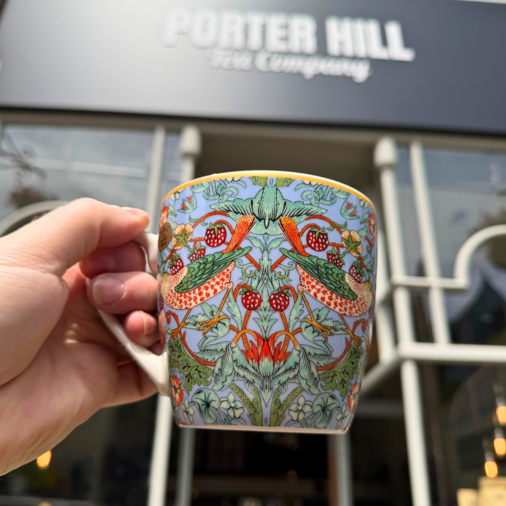 William Morris Strawberry Thief Fine China Mugs | Set of 2