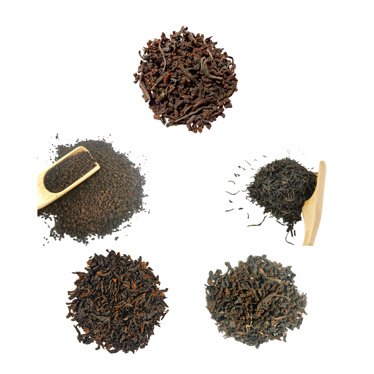 Breakfast Tea Tasting Box — five teas shown using the original product photographs
