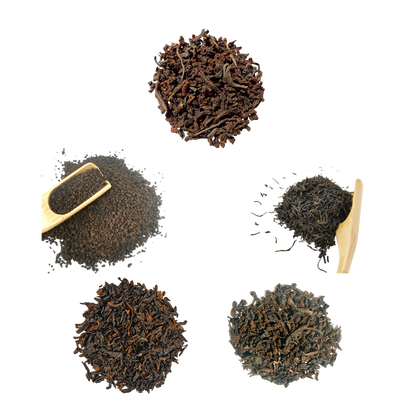 Breakfast Tea Tasting Box — five teas shown using the original product photographs