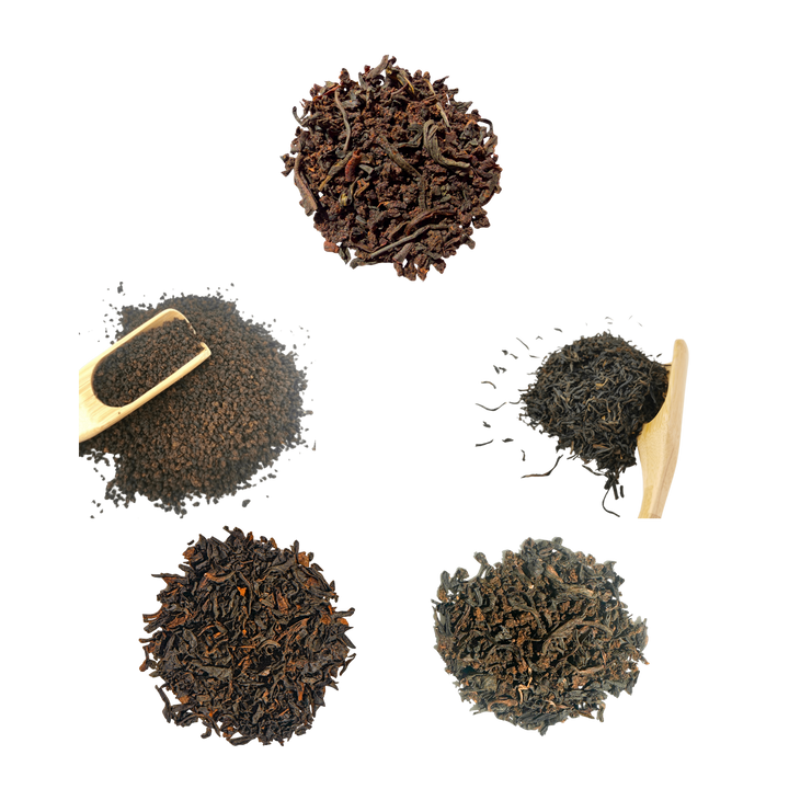 Breakfast Tea Tasting Box — five teas shown using the original product photographs