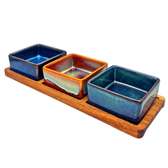 Elements Square Snack Bowls — Set of 3