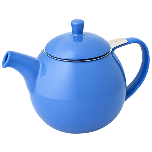FORLIFE Curve 710ml teapot in Blue with transparent background