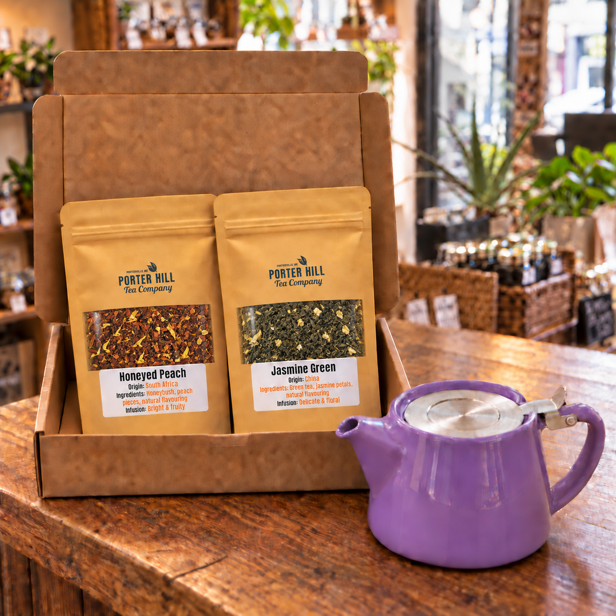 Housewarming Tea Bundle – Honeyed Peach and Jasmine Green