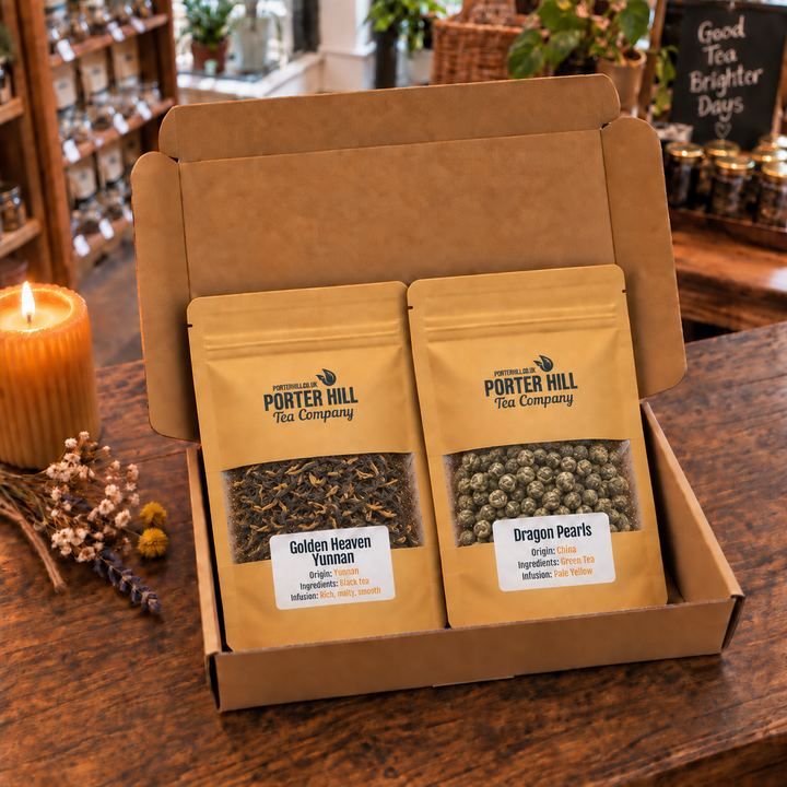 Tea Lover’s Speciality Tea Bundle – Golden Heaven Yunnan and Dragon Pearls