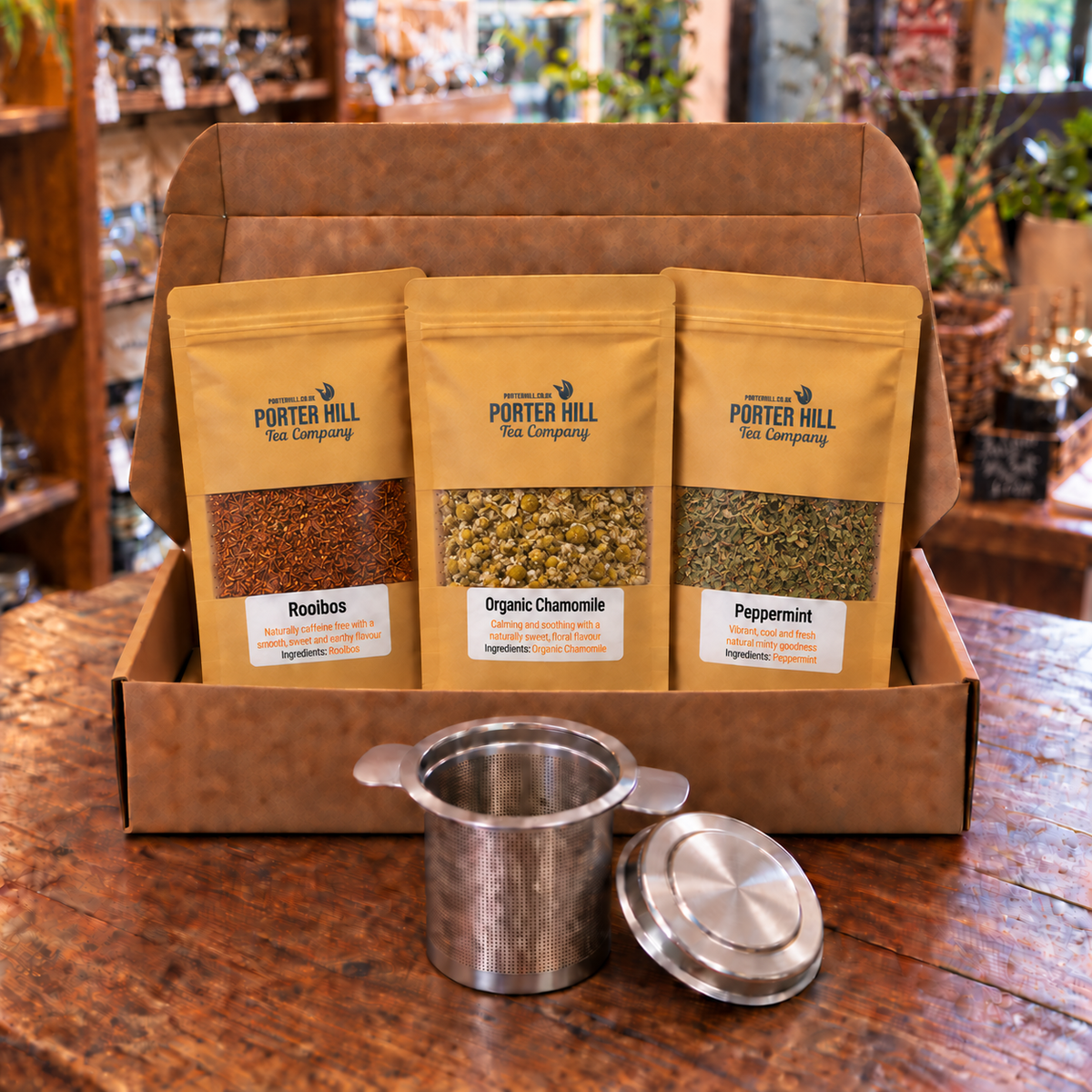 Loose Leaf Tea Starter Set – Rooibos, Organic Chamomile and Peppermint