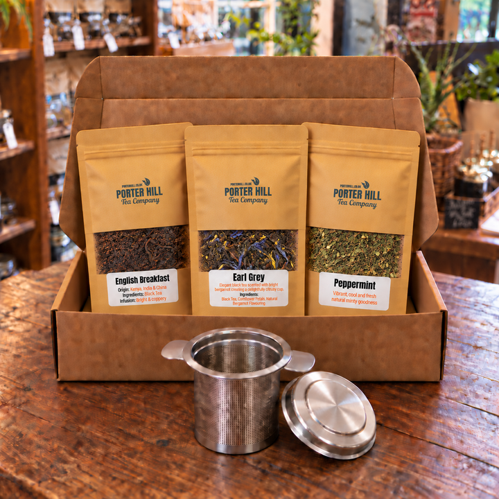 Loose Leaf Tea Starter Set – English Breakfast, Earl Grey and Peppermint