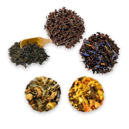 Bestsellers Tasting Box: the five loose leaf teas inside