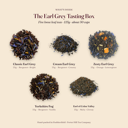 What's inside the Earl Grey Tasting Box, with tasting notes