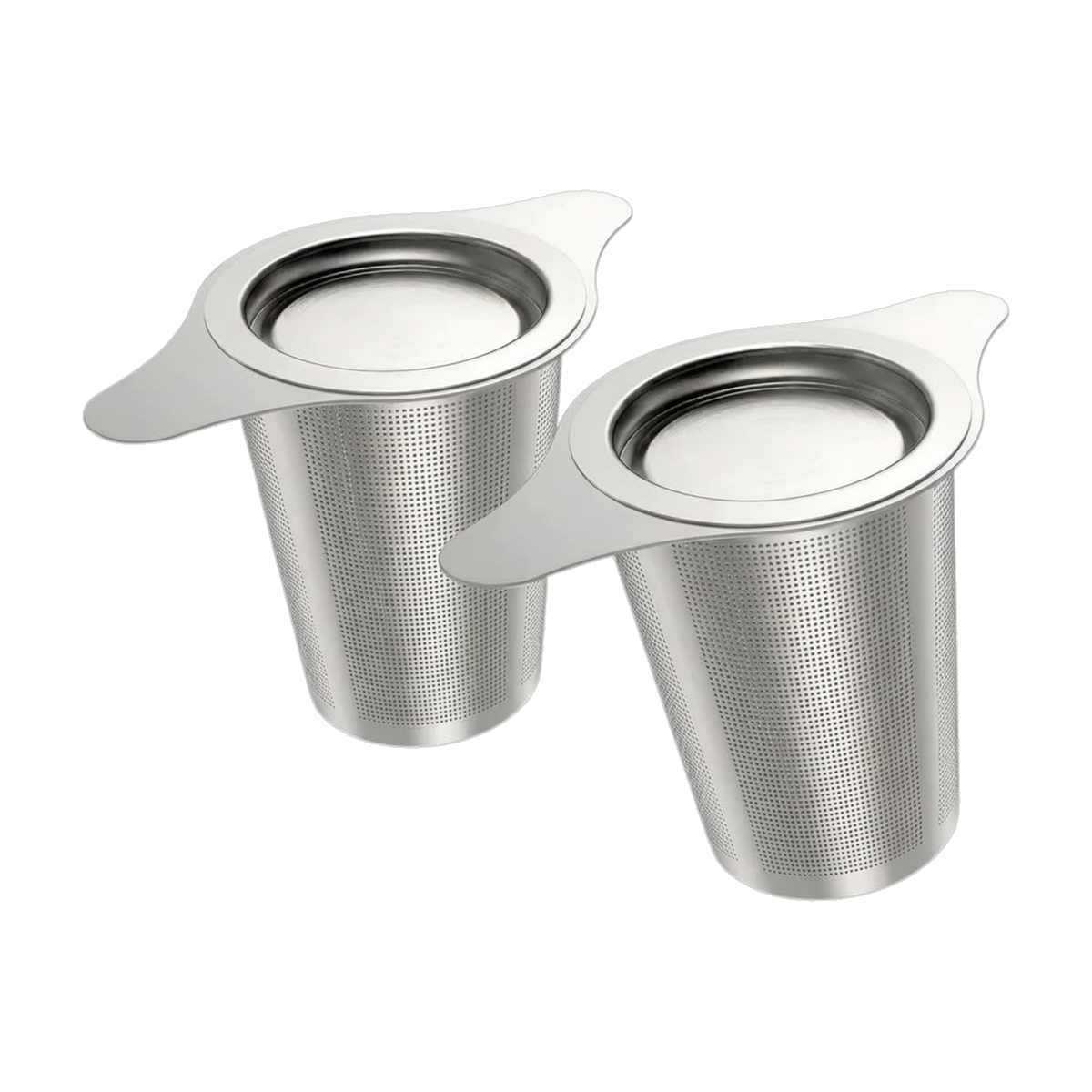 Two stainless steel basket infusers with lids, 2 for £10