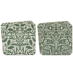 William Morris Acorn Coasters — Set of 4
