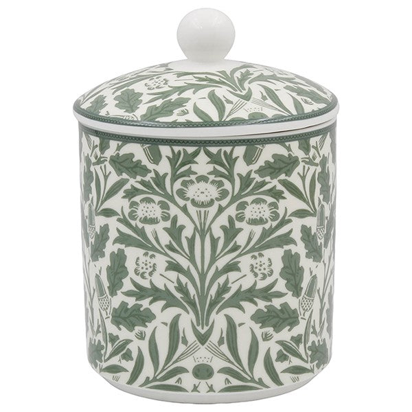 William Morris Acorn fine china storage canister with matching lid