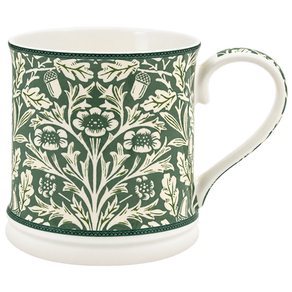 William Morris Acorn tankard mug on transparent background