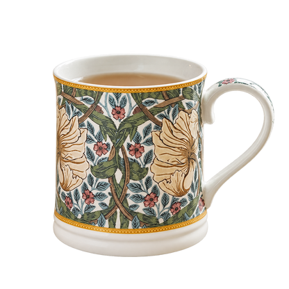 William Morris Pimpernel tankard mug on transparent background