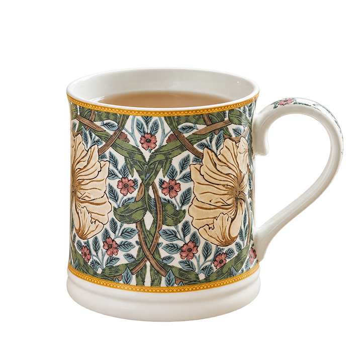 William Morris Pimpernel tankard mug on transparent background