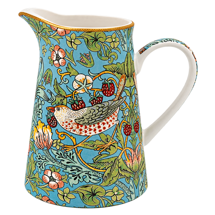 William Morris Strawberry Thief jug on transparent background