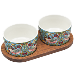 William Morris Strawberry Thief Snack Bowls — Set of 2